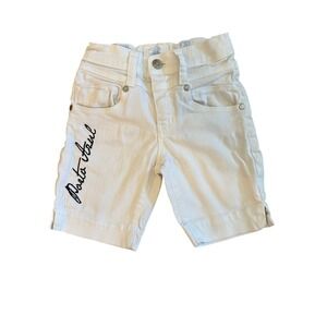 Porto Azul Nautical Embroidered White Denim Shorts Kids Boy Girl Size 104/110